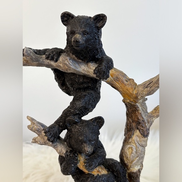 Rustic Black Bear Climbing Sculpture - Picture 4 of 6